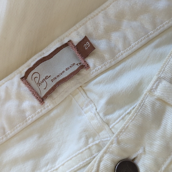 Paige Laurel Canyon Low Rise flare ivory Jeans - Picture 3 of 8